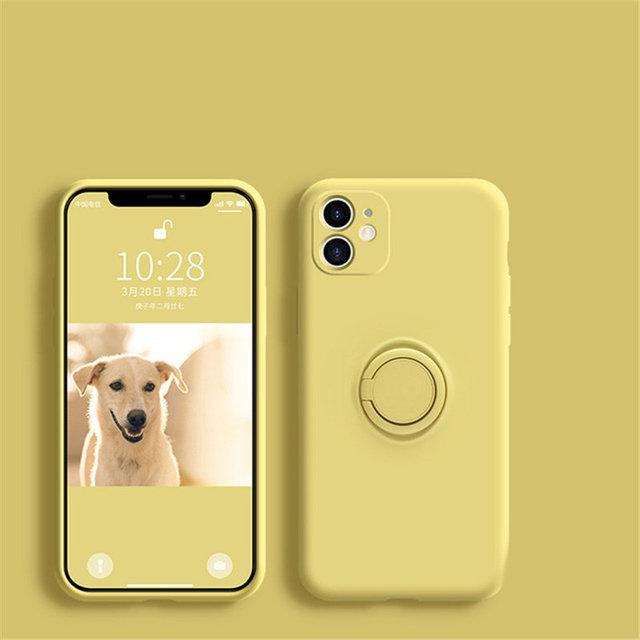 Оригинальный силиконовый чехол-держатель с магнитным кольцом для Iphone 14 11 12 13 Pro Max Xs Max Xr Xs X 14, мягкая автомобильная подставка, чехол с кронштейном на палец