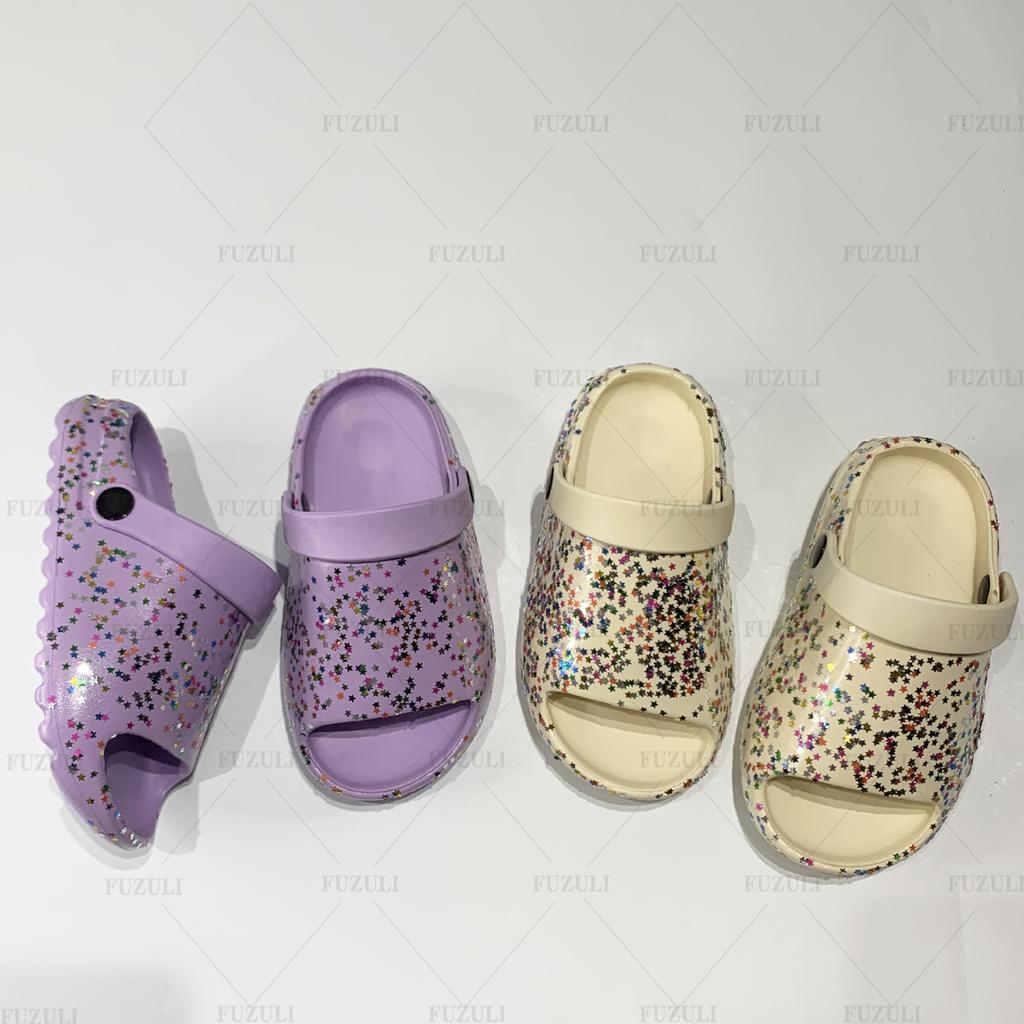 Мягкие тапочки для девочек и детей, тапочки с рыбьим ртом, повседневные классные тапочки, женская летняя новая верхняя одежда, пляжная обувь