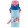 Children's Water Bottle, 480ml, Direct Drinking, Plastic, One-Touch Operation, Dishwasher Safe, Made In Japan, Studio Ghibli, Ponyo On the Clif