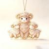 Acrylic Goat Pendant Shining Christmas Tree Ornament New Goat Hanging Ornament Set  Bag Charms
