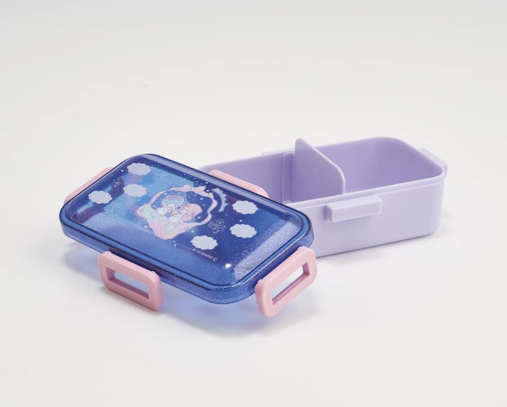 Skater Bento Box 530ml Antibacterial Fluffy Dome Lid For Women Made In Japan Sanrio Little Ruin Stars Night Sky and Nemurin Girls PFLB6AG