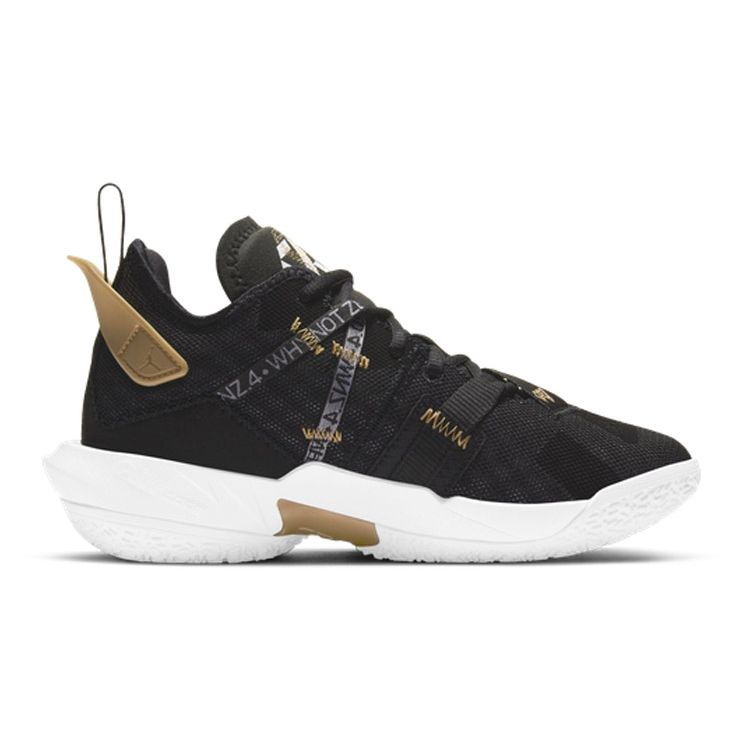Air Jordan Why Not Zer0.4 GS Family Черный Металлик Золотой Белый CQ9430-001