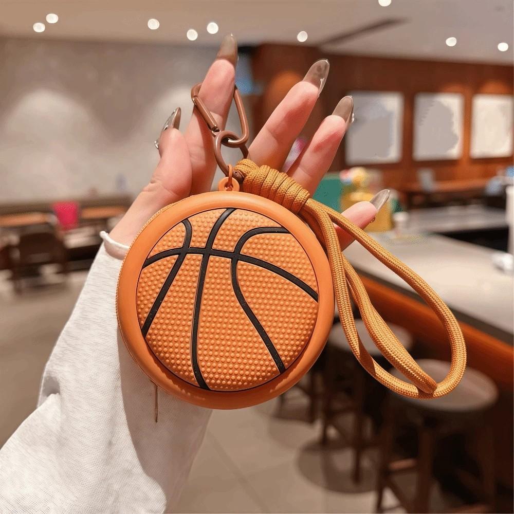 Waterproof Headphone Pouch Sporty Storage Bag Creative Ball Shaped Coin Purse Daily Storage