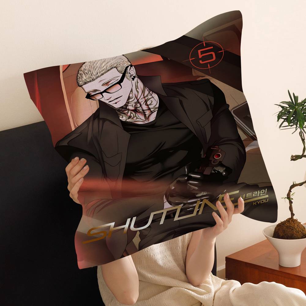 Shutline Cool Jake And ShinU Pillow Covers Cartoon Sofa Decorative Home Doublesided Printing Short Plush Cute Cushion Cover
