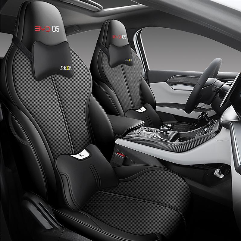 BYD Destroyer 05 Car Seat Cushion - Four Seasons, Full Surround, Five-Seat, Cartoon Design, Fits 22 Models