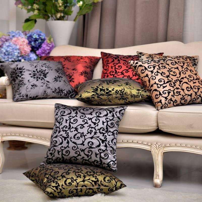 Декор Дома Мягкий Диван Флокированная Подушка Подушка на Изголовье Чехол для Подушки Спина Поясница