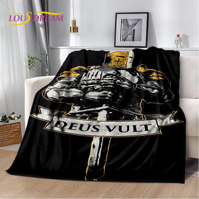 Мягкое плюшевое одеяло Cavalier Knight Templar Crusaders, фланелевое одеяло для гостиной, спальни, кровати, дивана, пикника