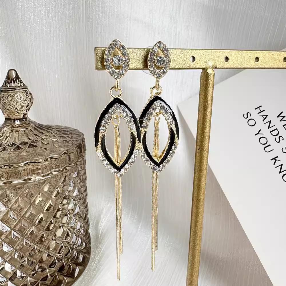 Геометрические преувеличенные длинные серьги с бахромой, серьги-гвоздики, женские серьги Tide High-End Temperament.