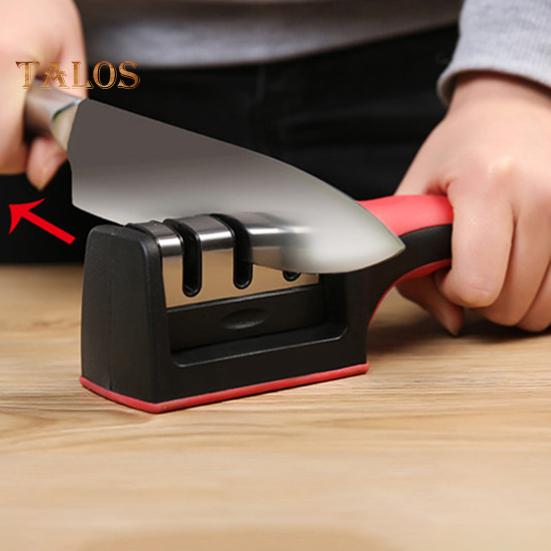 Кухонная точилка, 3-ступенчатые слоты, долото, многоразовая, практичная, для заточки фруктов, инструмент для дома