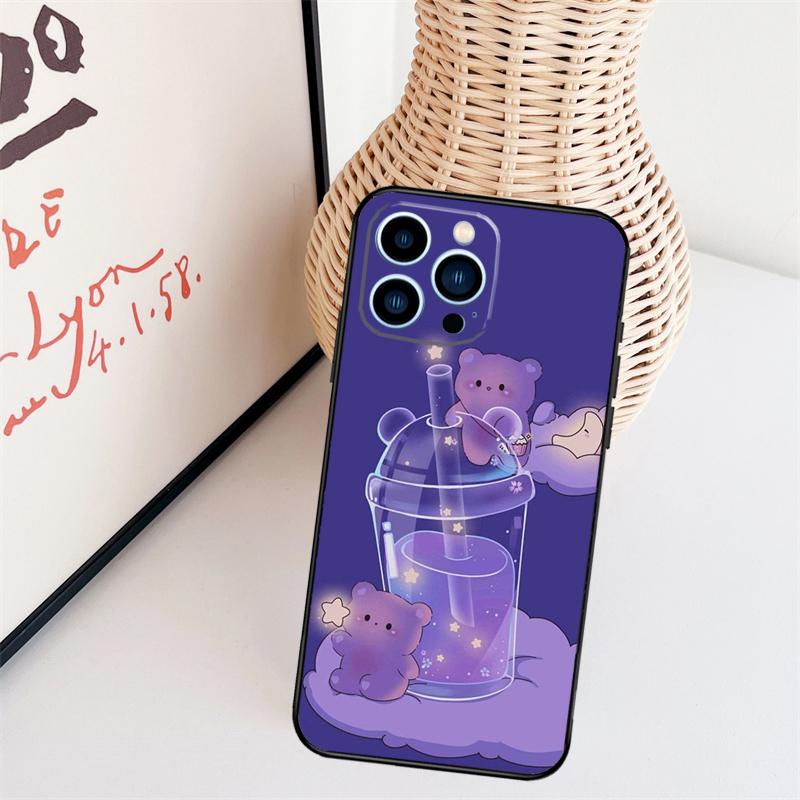 Фиолетовый эстетичный чехол для телефона для iPhone 16 Pro Max 15 14 13 11 12 17 Pro Max mini 15 16 Plus 16e 17 Air Cover