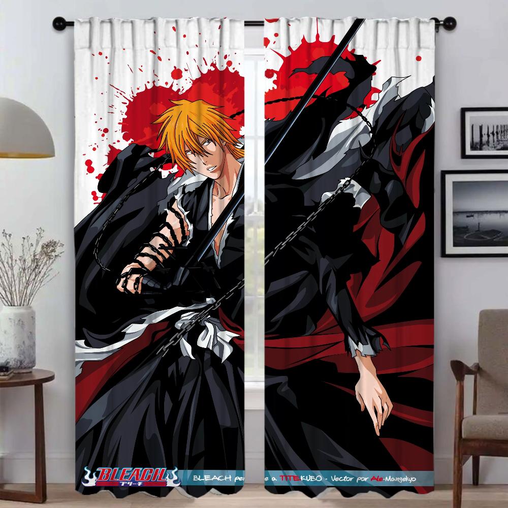 Шторы BleachS для гостиной Шторы для комнаты 2 панели Украшения на Хэллоуин Оттенки Разделение Домашний интерьер Шторы Кухня