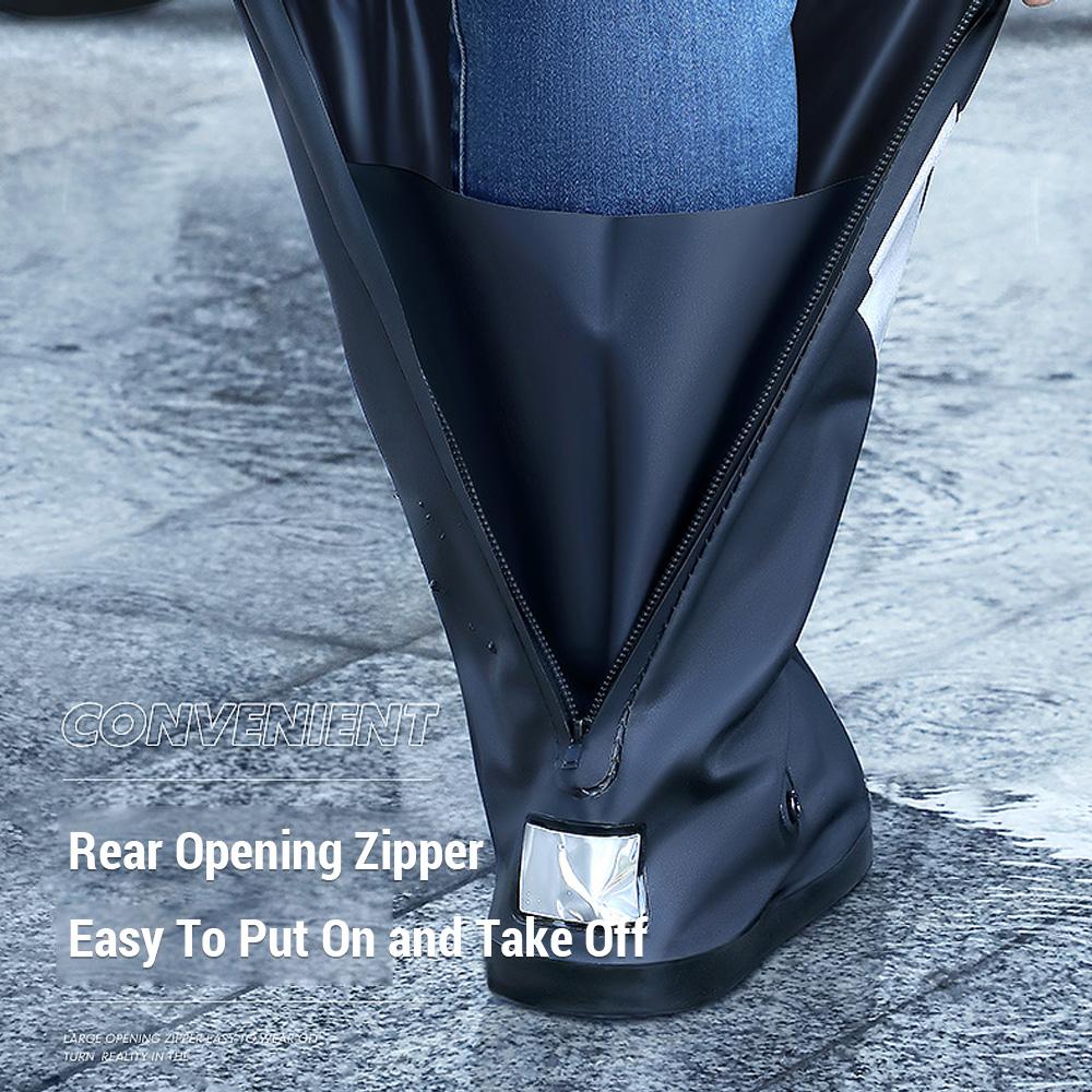 Водонепроницаемые бахилы из ПВХ с высокой трубкой, многоразовые бахилы для дождевых сапог с отражателем