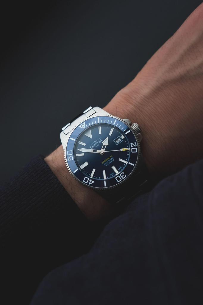 Davosa Argonautic 39 Автоматические часы 20 АТМ Водонепроницаемые Swiss-Made, Прочные, Серебристые, 161.532.40