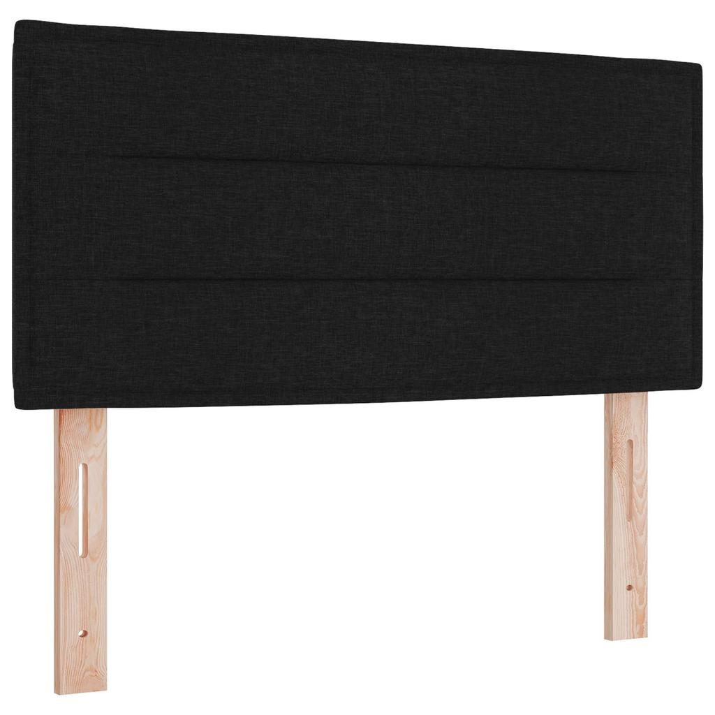Ottoman Bed with Mattress Black 120 x 200 cm Fabric