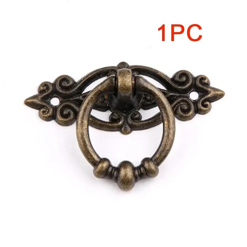 Ручка для шкафа в стиле ретро, ручка для двери из антикварного сплава, кольцо для выдвижного ящика, ручка для деревянного корпуса, подвесное кольцо для домашней мебели, украшение своими руками