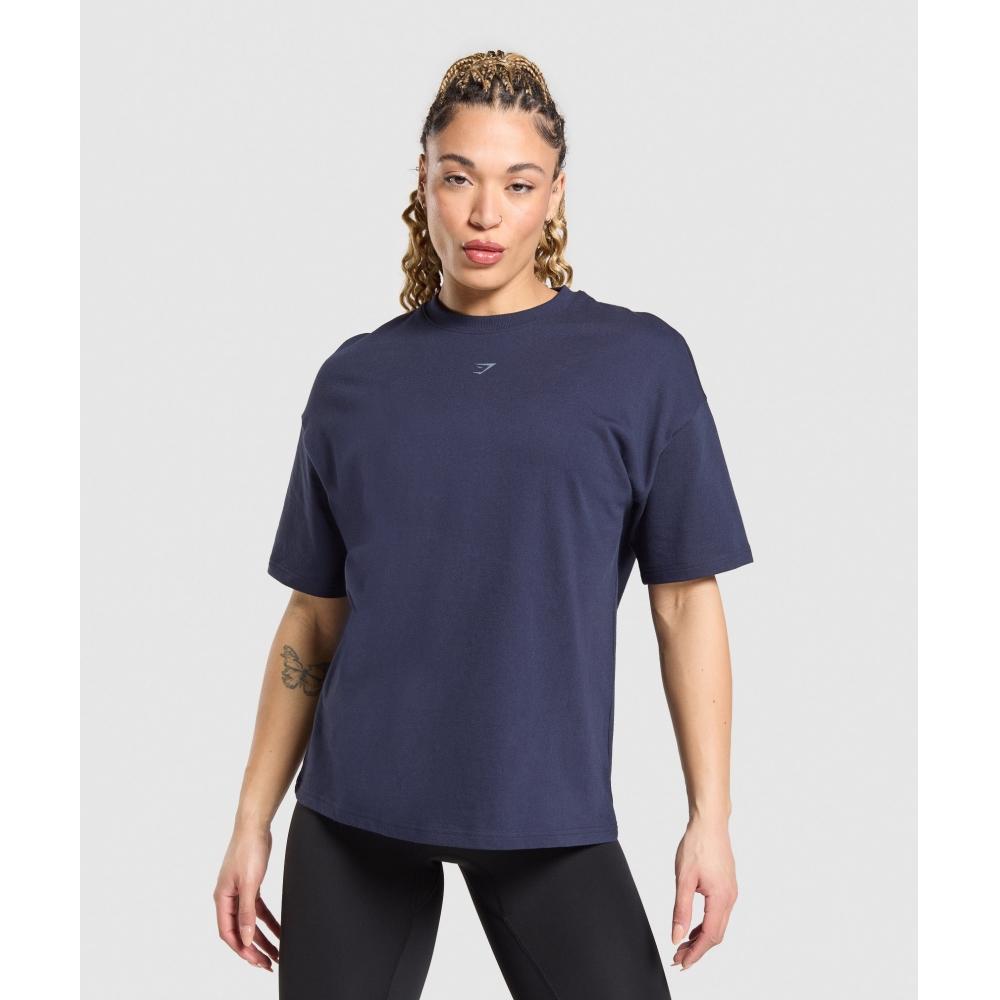 Gymshark Футболка с графическим логотипом Heavy Blue B3c2l ucTn