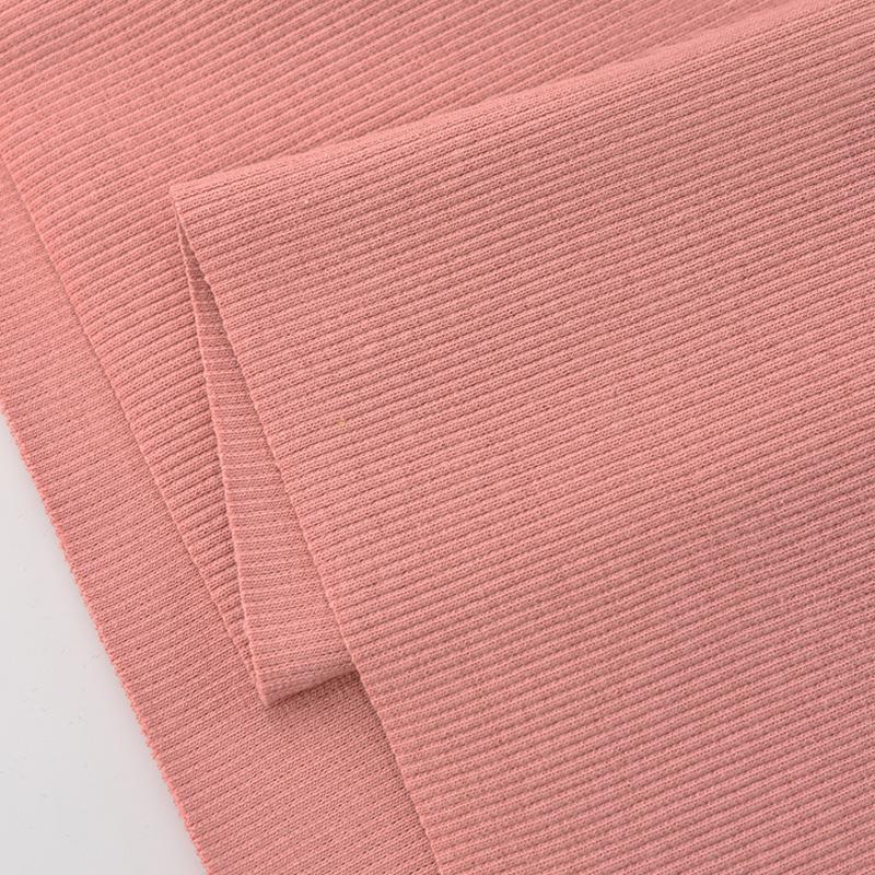 Хлопок Спандекс Рубчик Ткань Эластичный Трикотаж Манжета Пояс Штанина Рукава Толстовка Низ Футболка Топы Отделка рубчиком Джерси Трикотажная ткань в рубчик