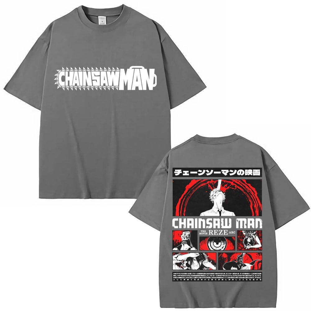 90s Japanese Anime Chainsaw Unisex Graphic T Shirt Unisex Women Fashion Vintage Cartoon Tshirt Oversized Cotton Casual Summer Tshirts