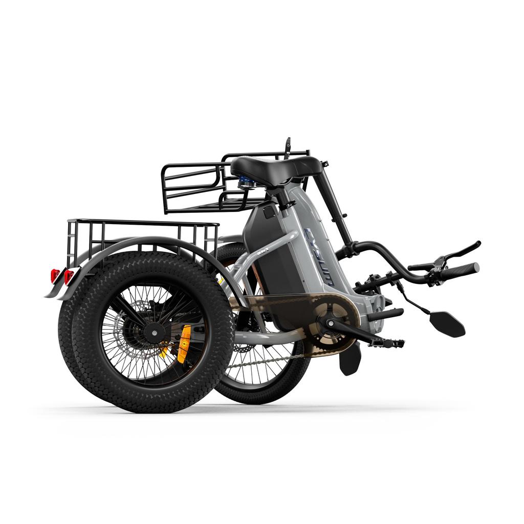 Cysum AG1 Pro 48V20AH Аккумулятор Электровелосипед Переднее 20*2.1+Заднее 16*3.0" Колесо Электровелосипед Взрослый Электротрицикл 750W Мотор Электрогрузовой Трицикл