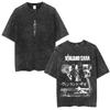 Anime Vagabond Miyamoto Musashi Washed Vintage T Shirt Men's Women Manga Casual Oversized T-shirts Male Fashion Retro Streetwear