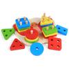 Монтессори деревянная 3D геометрическая форма образовательная сортировочная доска строительные блоки дети обучаются форма