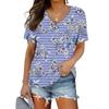 New Sunflower T-shirt Polka Dot 3D Print Short Sleeve V-Neck Tees Women Tops Streetwear
