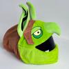 Motorcycle Full Helmet Cover Cartoon Plush Green Animal Helmet Cover Fabric Protection Funny Helmet Cover Motorcycle Accessories