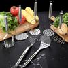 Stainless Steel Potato Masher Manual Potato Press with Ergonomic Handle Food Smasher Utensil for Avocado Vegetables Kitchen Tool