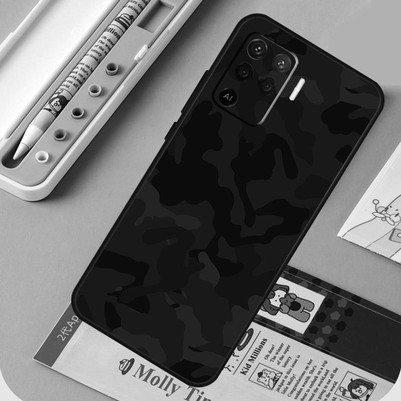 Night Dark Camo Military Camouflage For Oppo A94 A74 A54 A15 A18 A38 A58 A78 A98 A40 A60 A80 A16 A76 A96 A57 A17 A77 A5 Pro Case