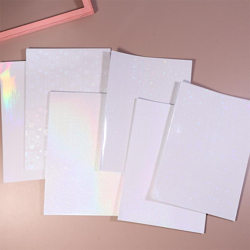20 листов Пленка для холодного ламинирования Голограмма битого стекла Карта Фотопленка для ламинирования Наклейка А4 Звезда Блестящая точка Фото Голографическая пленка