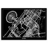 Canvas print, Dubai city plan