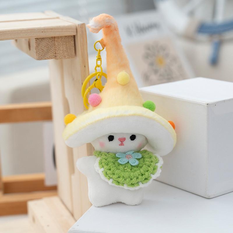 Плюшевая игрушка Гриб Брелок Подвеска для рюкзака Хлопковая набивная кукла Подарок Детям