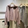 New Simple and Fashionable Sweatshirt for Women with Hooded Long Sleeves Loose Versatile Solid Color Casual Versatile Top