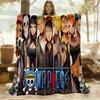 1 шт. Персонажи One Piece Наружное одеяло Легкое фланелевое, Мягкое и теплое, Всесезонное использование для дивана, улицы, кемпинга, гостиной, офиса85