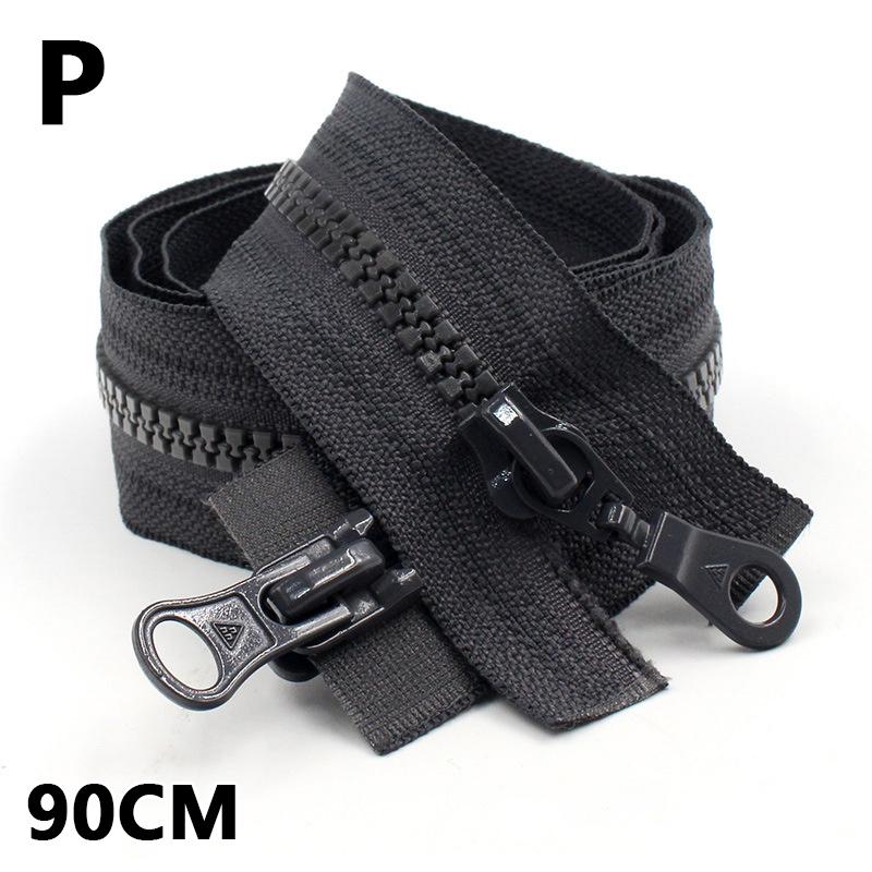 70/90см 5# Смоляная молния Двойной бегунок Молния для пуховика Одежда Сумки Швейные аксессуары Разъемные молнии Ремонтный аксессуар