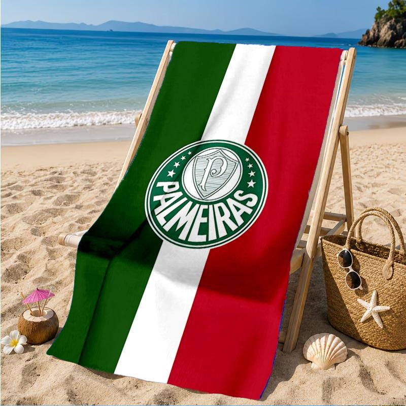 Fc Crest Design Printed Microfiber Beach Towel, Soft And Absorbent, Quick-Dry, Ideal for Summer Travel, Beach Essential, Swimming Pool