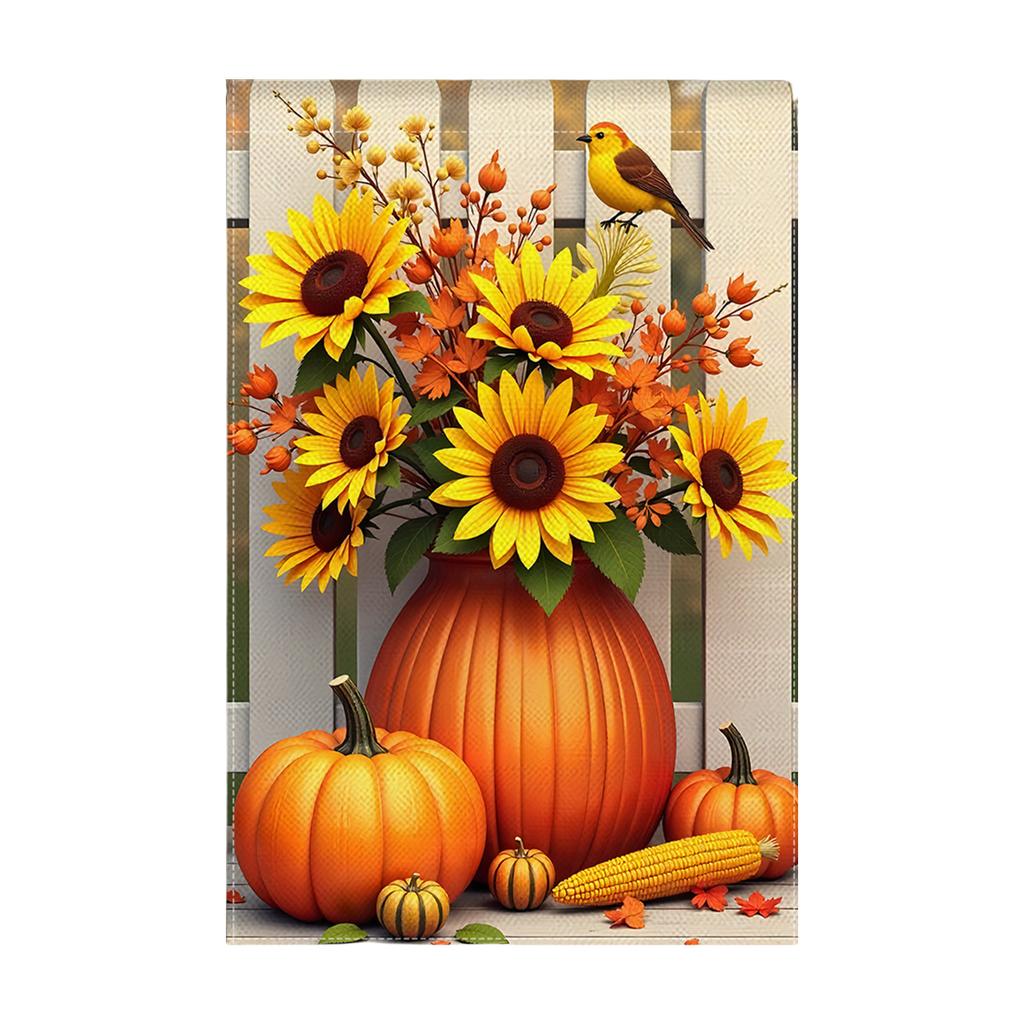 Durable Thanksgiving Fall Garden Flag Outdoor Yard Decoration Thanksgiving Banners for Autumn Party Home Decor