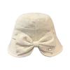 New Rear Split Bow Fisherman Hat Children Show Small Face Versatile Face Plain Face Cover Basin Hat