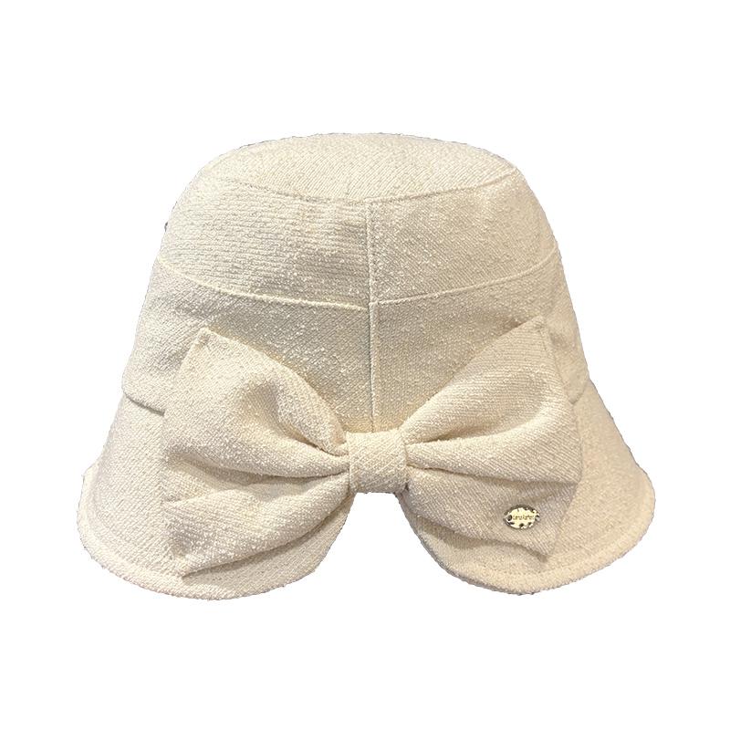 New Rear Split Bow Fisherman Hat Children Show Small Face Versatile Face Plain Face Cover Basin Hat