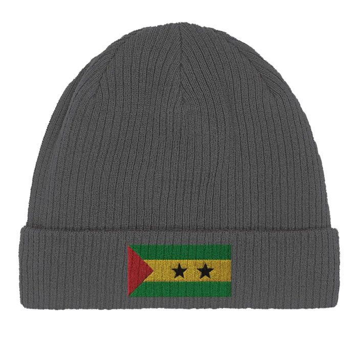 Bonnet Drapeau Sao Tomé-et-Principe En Gris