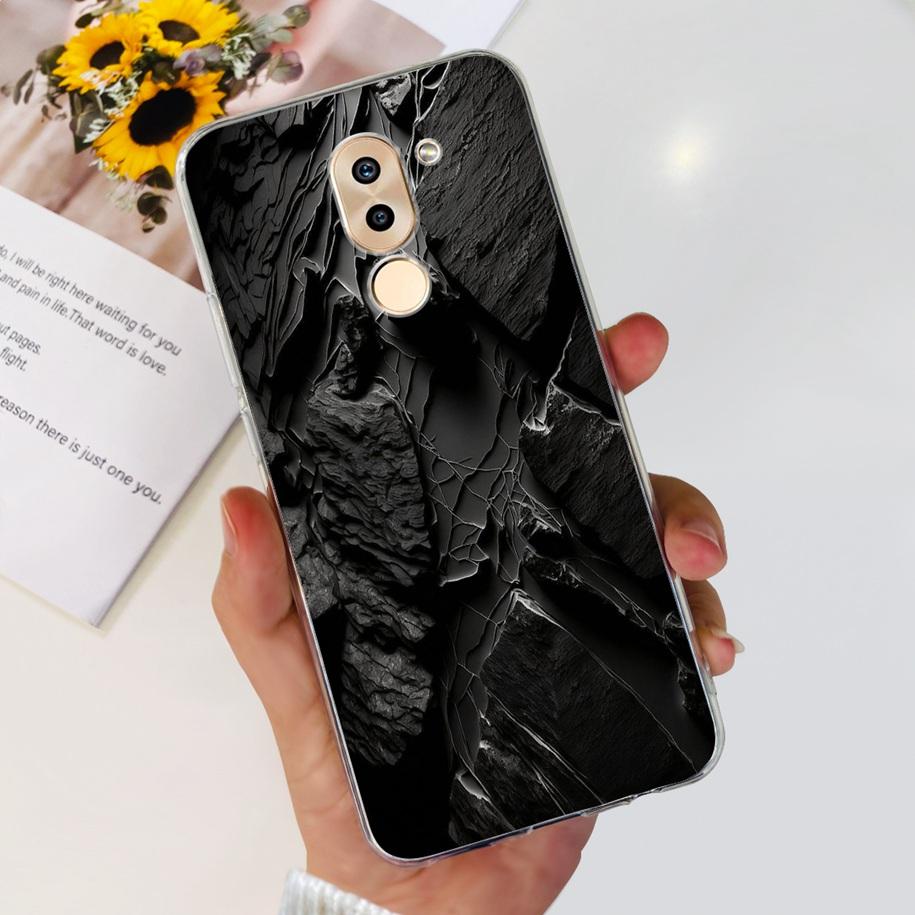 For Honor 6X Case BLN-AL10 BLL-L22 BLN-L21 Cover Fashion Flower Clear Silicone Soft Funda For Huawei Mate 9 Lite GR5 2017 Bumper