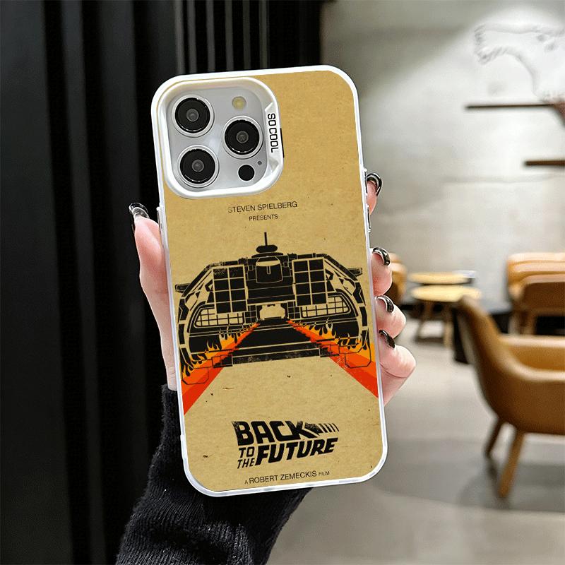 Мягкий чехол для телефона «Назад в будущее» для iPhone 15 16 17 Pro Max 17Air 16E 14 Plus 13 12 Mini Ударопрочный чехол Задняя крышка