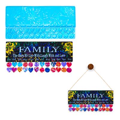 Настенный календарь силиконовые формы силиконовые формы для дверных подвесок настенные литейные формы формы для сердечек для поделок своими руками