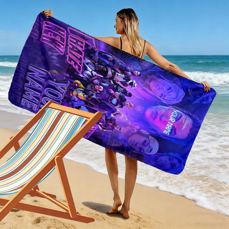 Name Custom Valorant Print Beach Towel, Large Soft Quick Dry Towel for Beach Camping Swimming