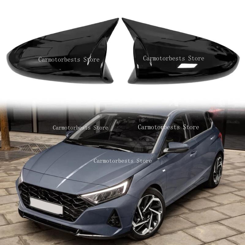 Rearview Side Mirror Cover Fit ForHyundai I20 N i20N Line 2020 2021 2022 2023 2024 Wing Cap Sticker Case Trim Carbon