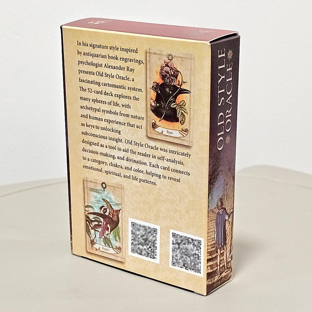 Оракул Старого Стиля 10,5*7,5 см 52 Карты, Вдохновленные Гравюрами из Антикварных Книг, на Двустороннем Текстурированном Картоне 350 г/м²