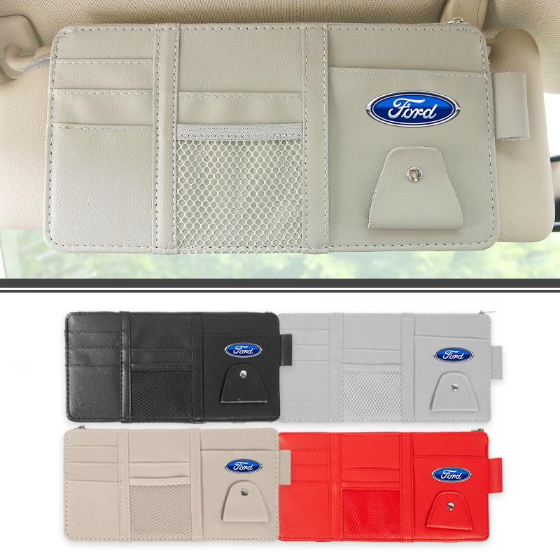 Car Sun Visor Organizer Multi-Pocket Glasses Clip Car Storage Bag For Ford Mondeo MK1 MK2 MK3 MK4 MK5 dgrb6