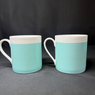 Tiffany Co. Color Block Mug Unused Coffee Tea Cup Pair Japan