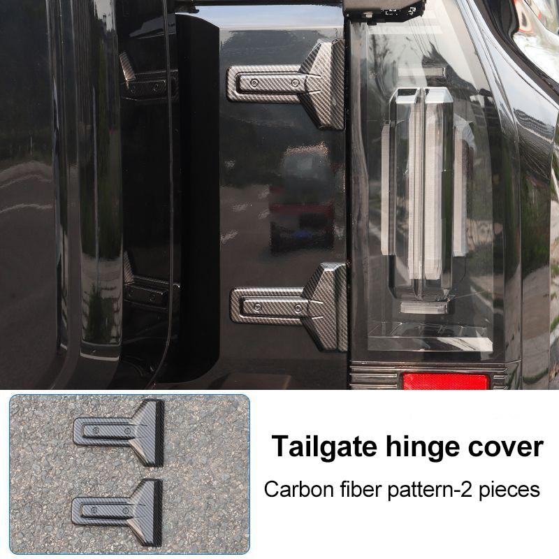 For Chery Jetour Shanhai Traveler T2 2023 2024 2025 ABS Black Tailgate Hinge Cover Modification Styling Car Stickers Accessories