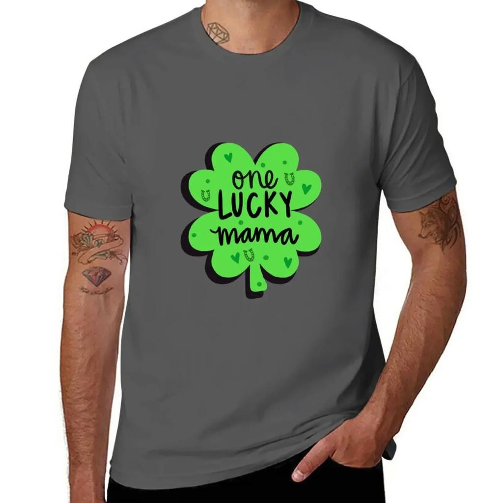 One Lucky Mama T-Shirt cute clothes sublime summer clothes t shirts men